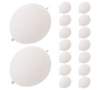 FUNNETOYU 100 Unidades Globos con Extremo Conectado de Látex Blancos de 12 Pulgadas para Personalizada y Rápida en Bodas y Cumpleaños