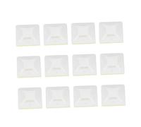FUNNETOYU 1000 piezas Bases Autoadhesivas para Bridas de Cables Unidades Soportes para Gestión de Cables Hogar y Oficina Montaje Fácil Superficies Material Duradero y Blanco