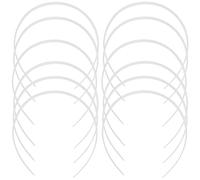 FUNNETOYU 12 Diademas Sólidas de Abs Color Marfil para Niñas y Mujeres Diseño Simple, Accesorio Cabello Adecuado Escuela y Bodas