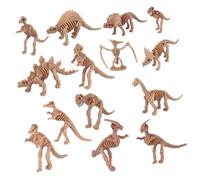 FUNNETOYU 12 Piezas de Dinosaurios Esqueleto Simulación Realista Juguetes Educativos para Desarrollo Coordinación y Creatividad