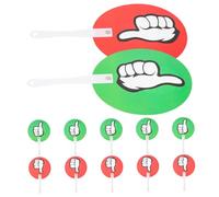 FUNNETOYU 12 piezas Paletas de Votación para Aula Señales Sí No y Verdadero Falso Verde y Rojo Herramientas Interactivas para Comunicación Docente y Participación Estudiantil Material
