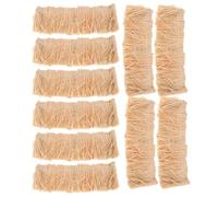 FUNNETOYU 12 Techos de Paja Sintética en Miniatura para Casas de Muñecas Diseño Versátil y Apariencia Realista, Material de Césped Khaki para Manualidades y Decoración