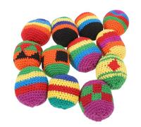 FUNNETOYU 12piezas Sandbags Multicolor Knit Bean Bags Soft Juggling Toys for Children Sensory Play for Preschool and Party Games Promote Coordination and Social Skills