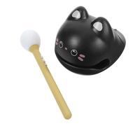 FUNNETOYU 1juego Juguete Musical De Percusión De Oficina Toy De Alivio De Estrés Diseño De Gato para y Yoga Instrumento De Bloque De Templo para Crear Un Tranquilo