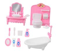 FUNNETOYU 1juego Mini Casa De Muñecas Accesorios De Baño De Muebles Miniatura para Decoración De Baños Incluye Bañera y Lavabo para Jugar y Desarrollar Habilidades Sociales