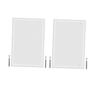 FUNNETOYU 2 juegos Tablero de Notas Acrílico para Escritorio Borrable y Reutilizable con Soporte Unidades Multifunción para Oficina y Hogar