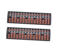 FUNNETOYU 2 Piezas Ábaco Aritmético Tradicional Columnas Cuentas para Educación Matemáticas Infantil y Suave al Tacto