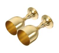 FUNNETOYU 2 piezas Copa Cáliz de Latón para Ofrendas Religiosas Decoración de Mesa Duradera y Fácil de Limpiar de Unidades para Rituales Budistas y Ceremonias