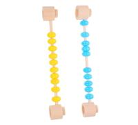 FUNNETOYU 2 Piezas Educativo de Cuentas Multicolores para Juguete Didáctico de Cálculo y Matemáticas Sensorial para Desarrollo Intelectual de Amarillo y Azul