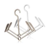 FUNNETOYU 2 Piezas Ganchos para Zapatos de Plástico Colores Blanco y Secador y Organizador para Armario y Entrada para Colgar y Exhibir Calzado de Forma Práctica y Ahorrando Espacio