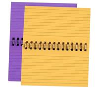 FUNNETOYU 2 piezas Libretas de Índice Portátiles Cuadernos Pequeños con Espiral Blocs de Notas Rayas Prácticos para Listas y Apuntes Compacto Fácil de Llevar Colores Morado y Naranja