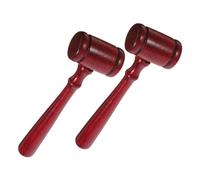 FUNNETOYU 2 Piezas Martillo de Juez de Madera Martillo de Subasta para Accesorio Cosplay Judicial Juguete Resistente y Ergonómico para Cumpleaños y Navidad