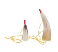 FUNNETOYU 2 Piezas Trompeta de Cuerno de Buey Vikingo Medieval Instrumento de Viento para Fiesta Pirata Disfraz de Cosplay y Decoración para Halloween Cuerno de Guerra