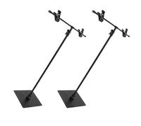 FUNNETOYU 2 Unidades Soporte Metálico para Carteles de Mesa Ajustable Exhibidor Forma de T para Publicidad Escritorio Soporte para Señales Comerciales y Banners