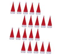 FUNNETOYU 20 Mini Gorros de Papá Noel para Piruletas Rojos Decoración Navideña en Miniatura para Fiestas Adornos Festivos Compactos y Portátiles Suministros para Ambientar Navidad