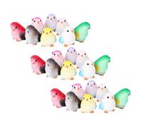 FUNNETOYU 24 Figuras Miniatura de Pájaros de Resina en 8 Modelos, Adornos Decorativos para Escritorio y Hogar, Animales Pequeños para Micro Paisajismo y Decoración de Estantes, Coloridos