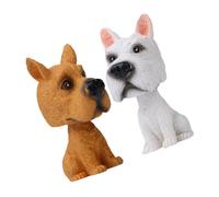 FUNNETOYU 2piezas Adorno De Salpicadero De Perro Nodding Figura De Perro Bobblehead para Decoración De Automóviles Adorno Divertido para Interiores De Vehículos De Schnauzer