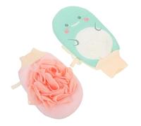 FUNNETOYU 2piezas Guantes Exfoliantes de Lufa para Ducha Pareja de Guantes de Baño Suaves para Exfoliación Corporal Limpieza de Piel Casa