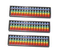 FUNNETOYU 3 Piezas Ábaco de Plástico Dígitos de Unidades Herramienta Portátil de Cálculo para Desarrollo Cerebral y Aprendizaje Aritmético Educativo