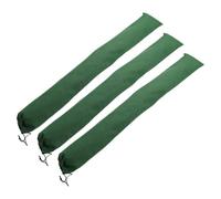 FUNNETOYU 3 Piezas Bolsa de Arena para Bloqueo de Agua con Banda Elástica de Lona Verde y Apilable y Prevención de Inundaciones Adecuado para Sótanos