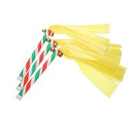 FUNNETOYU 3 Piezas Campana de roca manual pompones utilería accesorio de rendimiento herramienta de rendimiento propiedad escénica suministros para juegos deportivos paño Amarillo