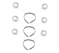 FUNNETOYU 3 Piezas Diademas de Antena Alienígena con Purpurina Unidades Accesorios para Cosplay y Fiestas de Halloween Cómodas y Versátiles para Adultos