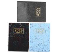 FUNNETOYU 3 Piezas Mini Agenda Portable Daily Planner Pocket Notebook Thick Paper Fake Leather Cover For Office School Use