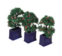 FUNNETOYU 3 Piezas Miniature Potted Fruit Trees Realistic Artificial Dollhouse Plants For DIY Crafts Photography Props Indoor Mini Plant Accessories