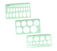 FUNNETOYU 3 Piezas Plantillas de Dibujo Multiusos con Reglas Métricas Transparentes para Arquitectura Diseño Artístico y Proyectos Escolares Herramienta Precisa para Dibujo Geométrico