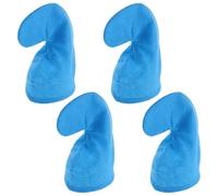 FUNNETOYU 4 Piezas Gorros Duende Azul para Carnaval y Cosplay Sombreros Puntiagudos de para Fiestas Navideñas Accesorios Cómodos y para Disfraces Temáticos de Cuento de Hadas