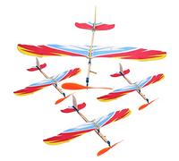 FUNNETOYU 4 Piezas Juguetes Aviones Planeadores de Portátiles Divertidos y Creativos para Aire y Desarrollo Manual