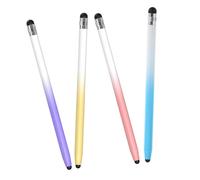 FUNNETOYU 4 Piezas Lápiz Tablet Capacitivo con Doble Punta de Silicona Alta Sensibilidad para Dibujo Escritura Precisa Pantallas Táctiles de Móviles y Tabletas Compatible Universalmente