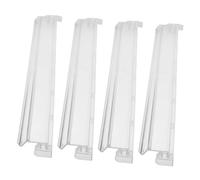 FUNNETOYU 4 Piezas Mahjong Tile Racks Transparent Plastic Ruler Tray with Pushers For American Mahjong Organizing and Travel Storage