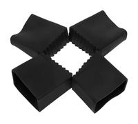 FUNNETOYU 4 Piezas Patas de Escalera Plegables Antideslizantes Cubiertas para Pies de Escalera de Mano de Goma Negra Uso Doméstico y Construcción