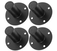 FUNNETOYU 4 Piezas Soporte del Aleación para de Aluminio Altavoz Negro o 107x80mm Base Metálica que Reduce Ondas y Mejora la Nitidez Sonido Suelo o Escritorio