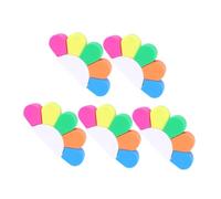 FUNNETOYU 5 Conjunto de Marcadores Fluorescentes para Oficina y Estudio Rotuladores Plásticos sin Fugas con Punta Fina para Subrayar y Resaltar Notas para Estudiantes y Scrapbooking