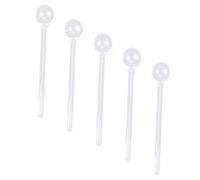FUNNETOYU 5 piezas Cucharillas Transparentes con Mango para Café y Postres Vidrio Resistente Aptas para Hogar Cafetería y Hotel Reutilizable