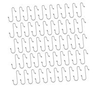 FUNNETOYU 50 Piezas Ganchos Metálicos Forma de S para Decoración Navideña Resistentes y Multiusos para Colgar Adornos y Luces Color Plateado