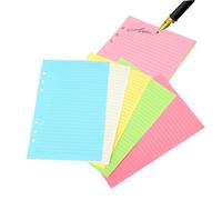 FUNNETOYU 50 piezas Papel de Recambio Agenda con Sueltas Rayadas para Cuadernos y Organizadores Recarga Práctica y Funcional