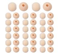 FUNNETOYU 500 Cuentas de Madera Beige Redondas sin Olor con Agujero de 2,5mm y Listas para Teñir para Manualidades Ideales para Proyectos Escolares y Elaboración de Guirnaldas