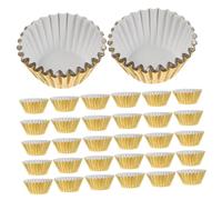 FUNNETOYU 500 piezas Mini Moldes para Cupcakes Aluminio Resistentes al Aceite para Hornear Muffins y Pasteles Fiestas Bodas y Cumpleaños