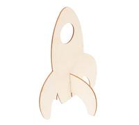 FUNNETOYU 5piezas Cohete De Madera Sin Pintar Para Decoración Diy Juguetes De Graffiti Para Materiales De Artesanía Educativos Actividades Creativas Casa y Escuela