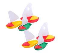 FUNNETOYU 6 Piezas Barcos de Vela de Plástico para Playa y Piscina Juguetes Náuticos para Colores Aleatorios y Portátil para Diversión al Aire Color Aleatorio
