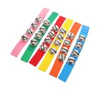 FUNNETOYU 6 piezas Campanas de Muñeca Musicales para Pulseras con Cascabeles de Tela Juguete Sensorial para Desarrollo y Entrenamiento Musical Infantil