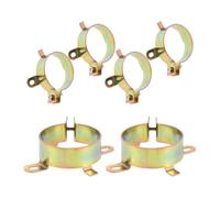 FUNNETOYU 6 Piezas Soporte con Diseño de Dos Orificios y Dos Patas para Fijar Condensadores Electrolíticos de Hierro Dorado para Aplicaciones de Audio y Reparación de Circuitos Electrónicos