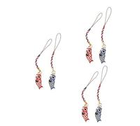 FUNNETOYU 6piezas Colgante Decorativo De Carpa Japonesa De Amuleto De Suerte Para Móvil y Accesorios Para Personalizar Tus Objetos