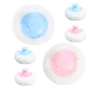 FUNNETOYU 6piezas Talco para Bebés de Borlas Corporales de Felpa Aplicador de Polvos de Talco Adecuado para Cuidado Infantil y Baño
