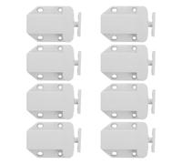 FUNNETOYU 8 Piezas Push Open Cabinet Latches Plastic Self-closing Rebound Locks For Kitchen Wardrobe Cupboard Doors Child-safe Silent Closure Easy DIY Installation