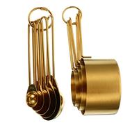 FUNNETOYU 9 piezas Tazas y Cucharas Medidoras de Cocina Utensilios para Hornear Medidores de Jugos Acero Inoxidable Sostenibilidad y Resistencia la Corrosión