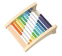 FUNNETOYU Ábaco de Madera Portátil, Cálculo y Aritmética, 1 Juego Educativo Montessori Cuentas de Colores, Herramienta Didáctica para Aprendizaje Matemático Infantil